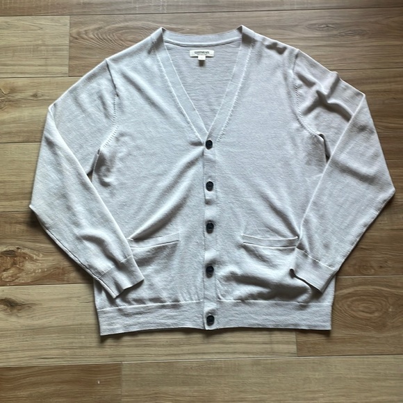 Goodthreads 100% Merino Wool Button Down Cardigan in Khaki Size Large - Picture 1 of 8
